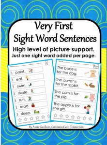 Very first Sight Word Sentences