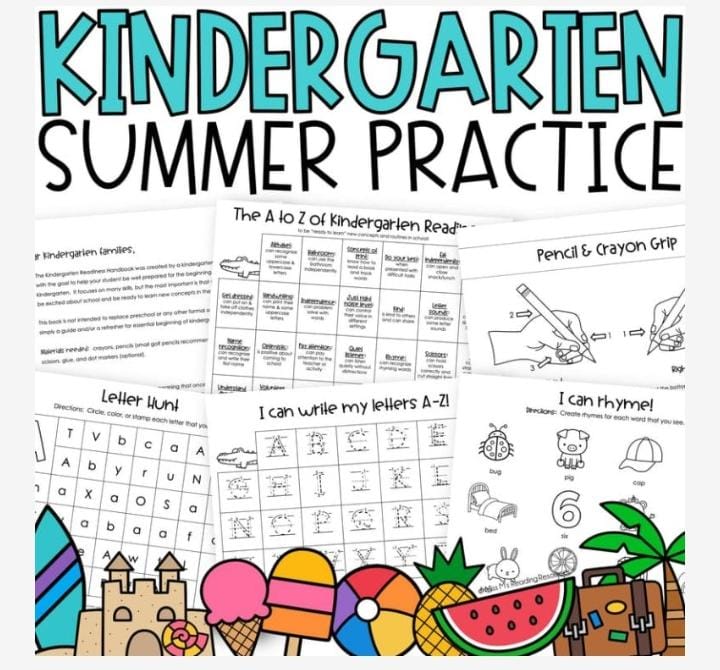 Kinder Summer Skills Packet